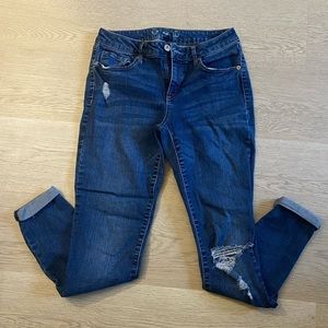 Denim Ripped Skinny Jeans